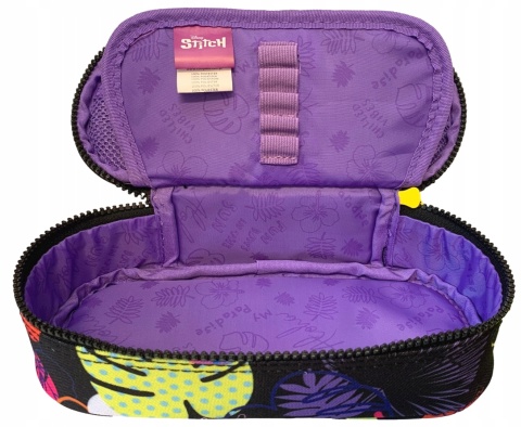 Lilo i Stitch Piórnik saszetka z przegródkami i klapką campus Stich czarny