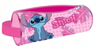 Piórnik Stich tuba saszetka z uchwytem kosmetyczka różowy Lilo i Stitch