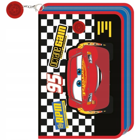 Piórnik rozkładany z wyposażeniem plan lekcji AUTA ZYGZAK MCQUEEN