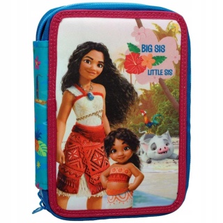 Piórnik saszetka dwukomorowy Vaiana z wyposażeniem