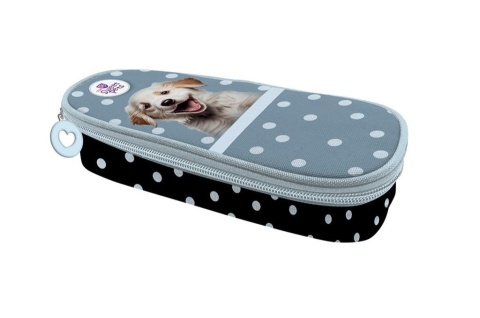 Piórnik saszetka owalny rozkładany z klapką SWEET PETS PIES piesek