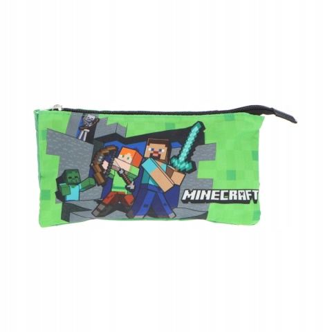 Piórnik saszetka potrójny saszetka trzykomorowy Minecraft