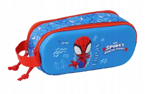 Piórnik saszetka tuba podwójna 3D Spiderman Spidey Safta