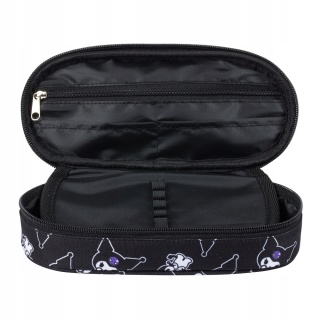 Piórnik saszetka z przegródkami i klapką Kuromi czarny