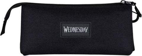 Piórnik trzykomorowy saszetka Wednesday Addams mundurek