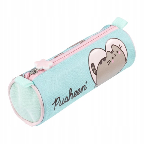 Piórnik tuba saszetka okrągły kot PUSHEEN MINT