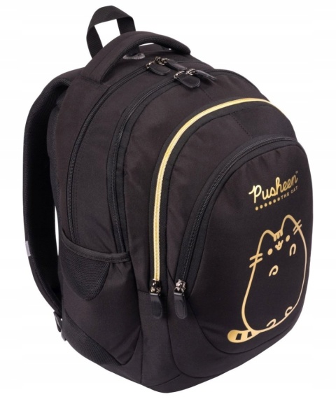 Plecak szkolny + worek na kapcie + piórnik tuba PUSHEEN GOLD