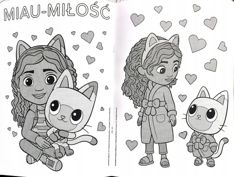 Kolorowanka wodna miau-lowanka Koci domek Gabi Jest magicznie malowanka