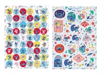 Książeczka z brokatowymi naklejkami nalepki Stich LILO I STITCH A5 8k