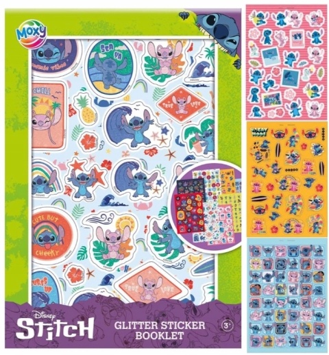 Książeczka z brokatowymi naklejkami nalepki Stich LILO I STITCH A5 8k