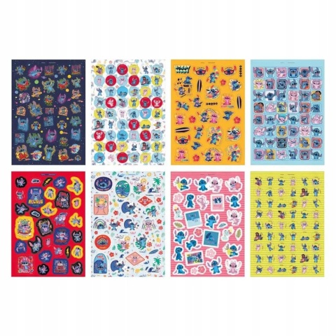 Książeczka z brokatowymi naklejkami nalepki Stich LILO I STITCH A5 8k