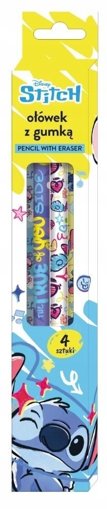 Ołówek z gumką Lilo i Stitch Stich komplet 4 szt