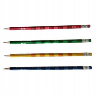 Ołówek z gumką z tabliczką mnożenia HB