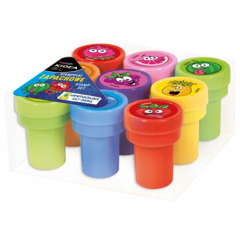 Stempelki ozdobne pieczątki samotuszujące owoce zapachowe KIDEA