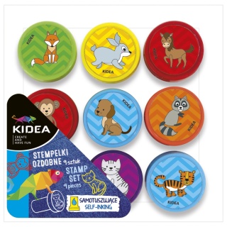 Stempelki ozdobne pieczątki samotuszujące zwierzęta KIDEA C