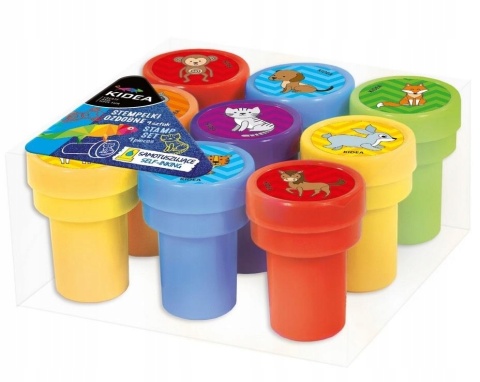 Stempelki ozdobne pieczątki samotuszujące zwierzęta KIDEA C