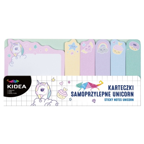 Zakładki indeksujące znaczniki karteczki samoprzylepne jednorożce Kidea Zakładki indeksujące znaczniki karteczki samoprzylepne jednorożce Kidea