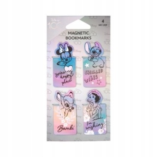 Zakładki magnetyczne do książek Disney 100 lat Stitch Księżniczki 4 SZT