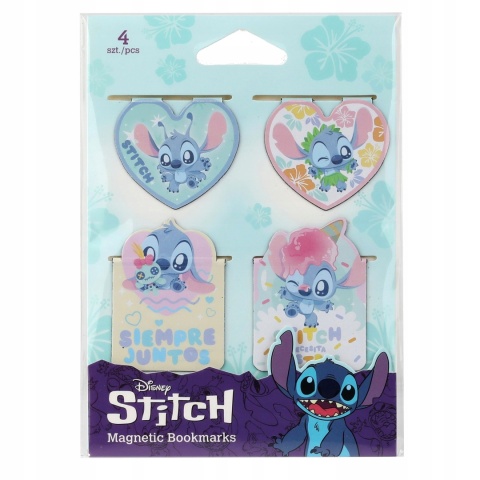 Zakładki magnetyczne do książek LILO I STITCH Stich 4 SZT