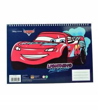 AUTA Zygzak McQueen szkicownik kolorowanki na spirali naklejki A4 40 k