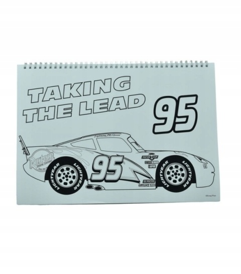 AUTA Zygzak McQueen szkicownik kolorowanki na spirali naklejki A4 40 k AUTA Zygzak McQueen szkicownik kolorowanki na spirali naklejki A4 40 k