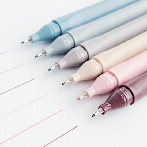 Cienkopis pisaki INTERDRUK gold satin 0,8 mm zestaw 6 szt