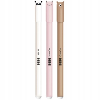 Długopis wymazywalny niebieski BEBE BB friends kot miś panda Interdruk