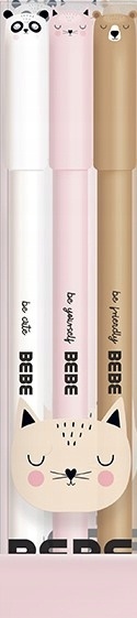 Długopis wymazywalny niebieski BEBE BB friends kot miś panda Interdruk