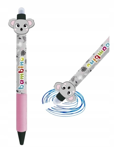 Długopis wymazywalny ścieralny Bambino królik lis miś koala 3 szt