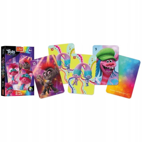Karty gry czarny Piotruś memo Trolls Trole Trefl
