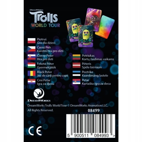 Karty gry czarny Piotruś memo Trolls Trole Trefl