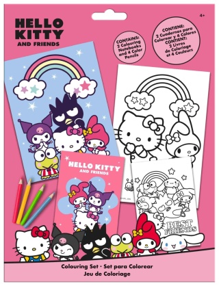 Kolorowanka 2 szt zestaw kreatywny z kredkami Hello Kitty My melody Kuromi