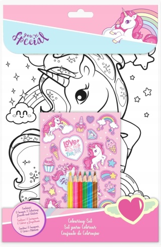 Kolorowanka naklejki zestaw kreatywny naklejki JEDNOROŻCE UNICORN