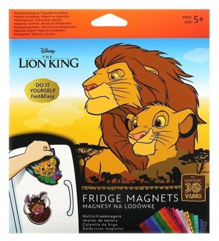 Magnesy do tablicy magnetycznej na lodówkę Król lew Simba zrób to sam 4szt