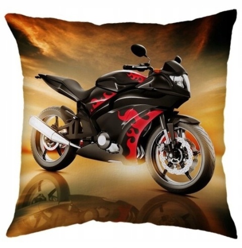 Motor motocykl poduszka jasiek 40x40cm
