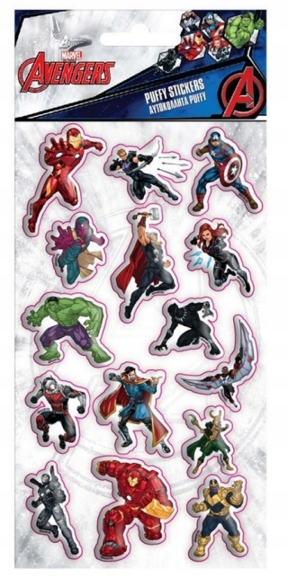 Naklejki nalepki wypukłe puffy Avengers Hulk Kapitan Ameryka Thor Iron Man