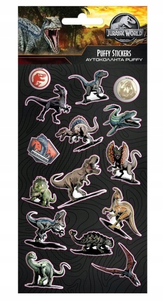 Naklejki nalepki wypukłe puffy Park Jurajski Jurassic World
