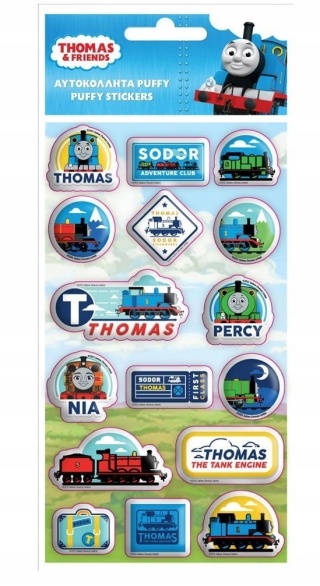 Naklejki nalepki wypukłe puffy Tomek i Przyjaciele lokomotywy
