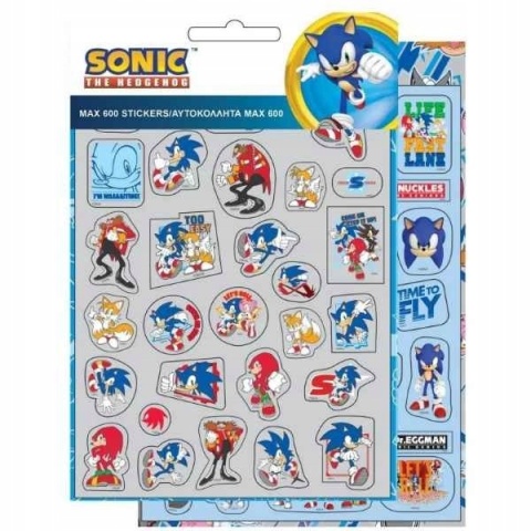 Naklejki zestaw SONIC JEŻ 600szt