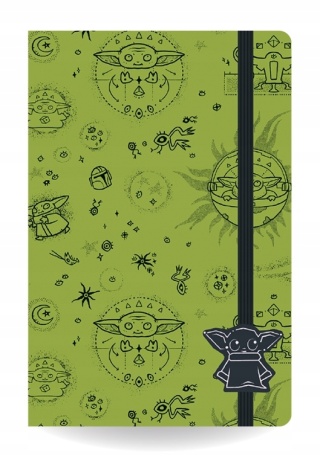 Notatnik pamiętnik z gumką 80k A5 Star Wars Mandalorian Grogu