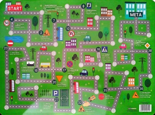 Podkładka laminowana miękka na biurko stół znaki drogowe +gra 29x40