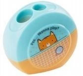 Temperówka strugaczka podwójna z pojemnikiem kot kotek |Meshu 1 szt