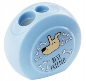 Temperówka strugaczka podwójna z pojemnikiem pies PIESEK kości 1 szt