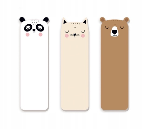 Zakładki indeksujące znaczniki karteczki miś panda kot 60 szt Zakładki indeksujące znaczniki karteczki miś panda kot 60 szt