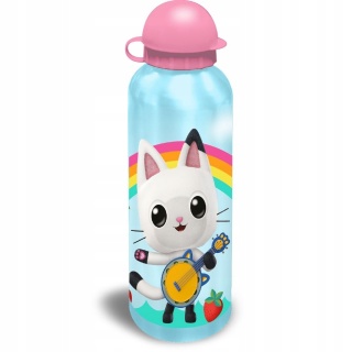 Bidon aluminiowy z ustnikiem KOCI DOMEK GABI 500ml