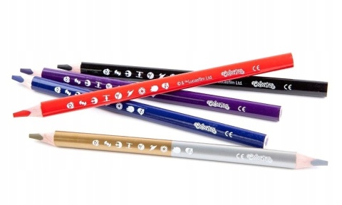 Kredki ołówkowe JUMBO grube 12 +1 kol. temperówka Star wars Gwiezdne Wojny