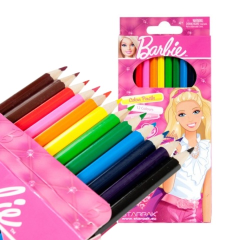 Kredki ołówkowe heksagonalne 12 kol Barbie Kredki ołówkowe heksagonalne 12 kol Barbie