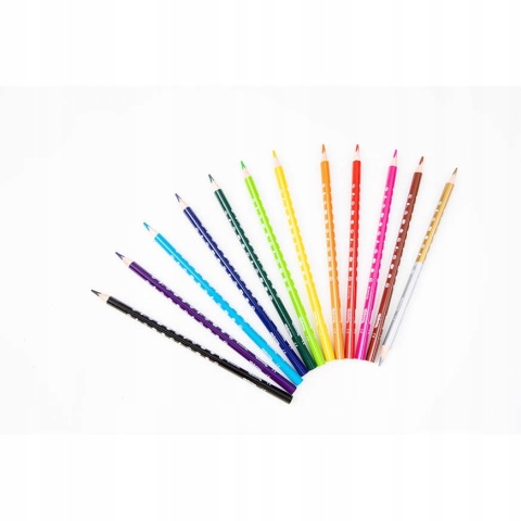 Kredki ołówkowe trójkątne 12 +1 kolorów złota srebrna Avengers