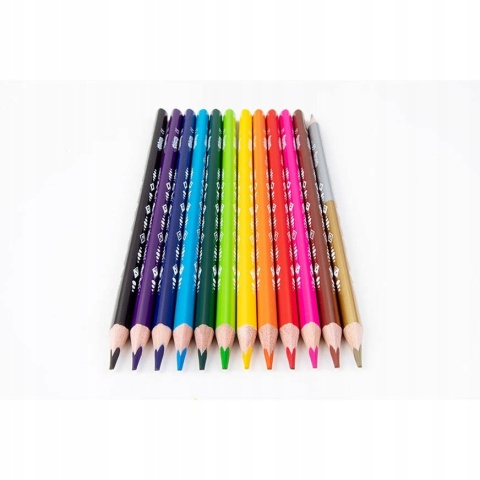 Kredki ołówkowe trójkątne 12 +1 kolory KRAINA LODU