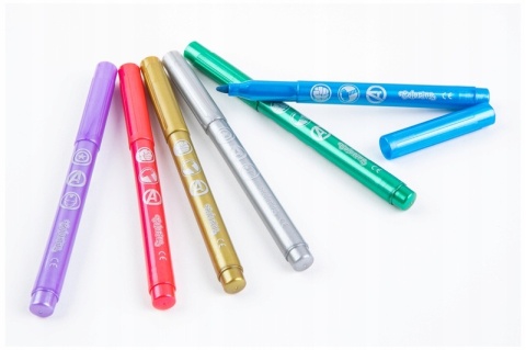 Markery metaliczne flamastry pisaki 6 kolorów AVENGERS